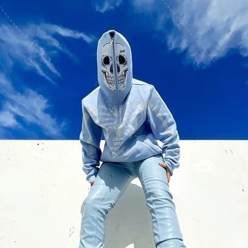 Long Sleeve Hoodie Jacket Men Hoodies Oversized Full Zip Hoodie Coat Autumn