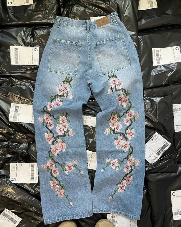streetwear Hip Hop gothic men And women wide leg jeans