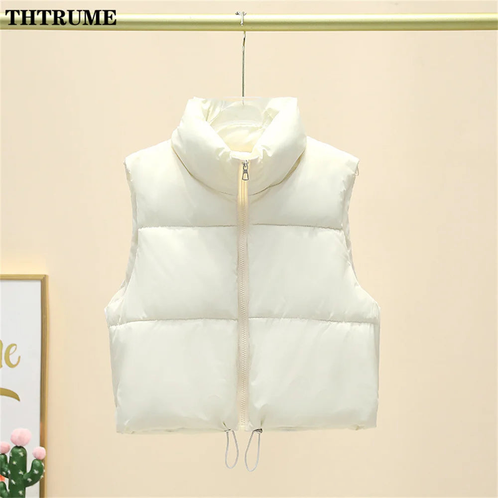 Elegant Quilted Chic Jackets Casual Office Lady Vest