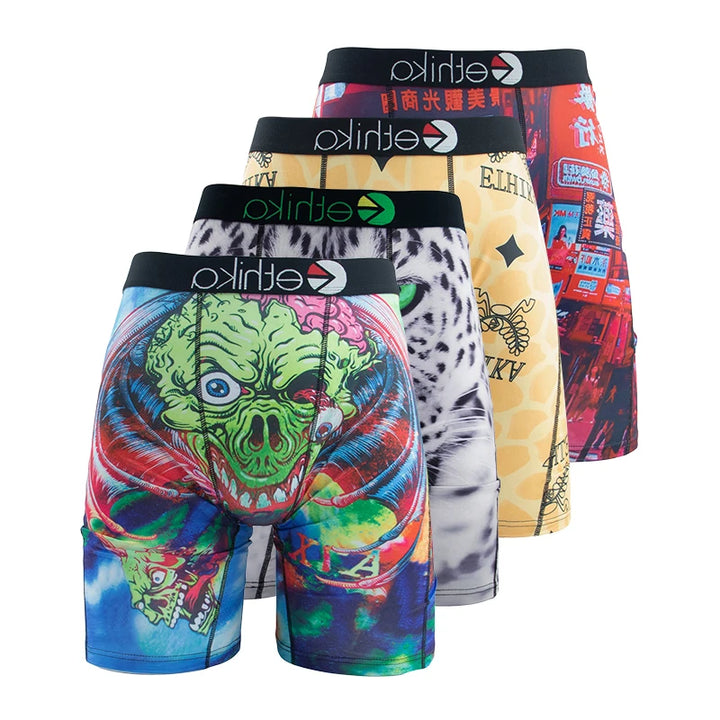 ETHIKA 4Pcs Men Underwear Boxers Breathable