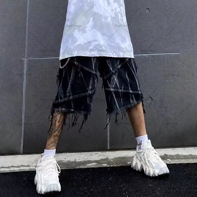 New American Street Hip-hop Fashion Designer Loose Suit Jeans Men