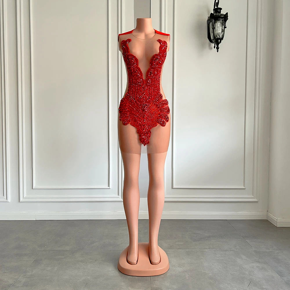 Luxury Beaded Crystals Women Cocktail Party