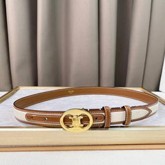 Celine Women Belt 'White/Brown'