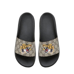 GUCCI Men's Luxurious Leather Slippers - New with Tags + Box